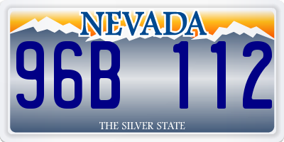 NV license plate 96B112