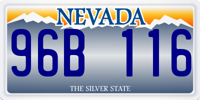 NV license plate 96B116