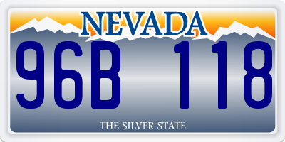 NV license plate 96B118