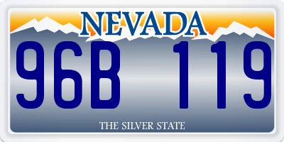 NV license plate 96B119