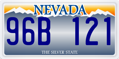 NV license plate 96B121