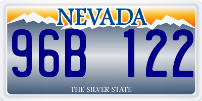 NV license plate 96B122