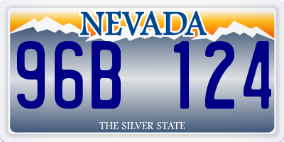 NV license plate 96B124