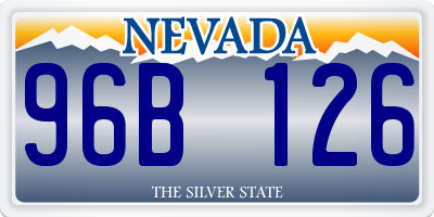 NV license plate 96B126