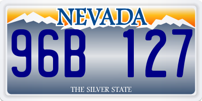 NV license plate 96B127