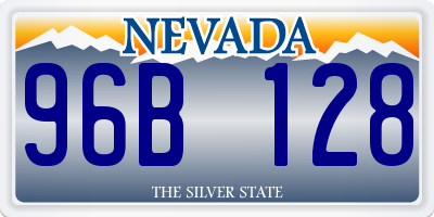 NV license plate 96B128