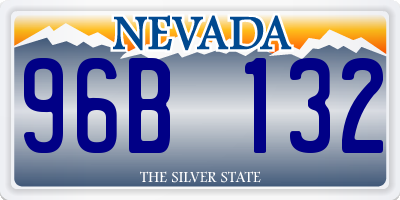 NV license plate 96B132