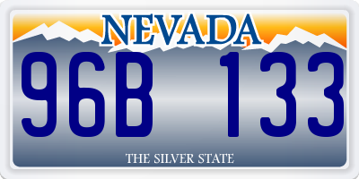 NV license plate 96B133