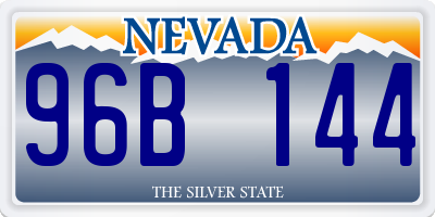 NV license plate 96B144