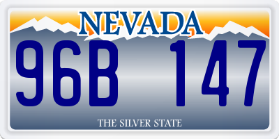 NV license plate 96B147