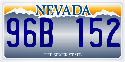 NV license plate 96B152