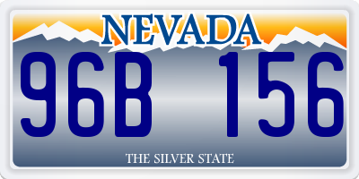 NV license plate 96B156