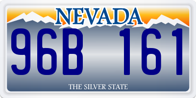 NV license plate 96B161