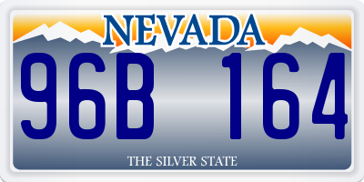 NV license plate 96B164