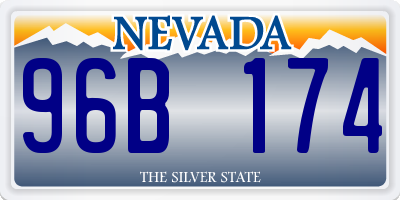 NV license plate 96B174