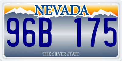 NV license plate 96B175