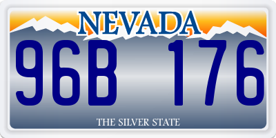 NV license plate 96B176