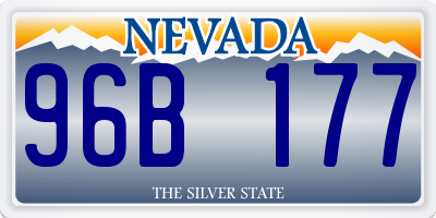 NV license plate 96B177