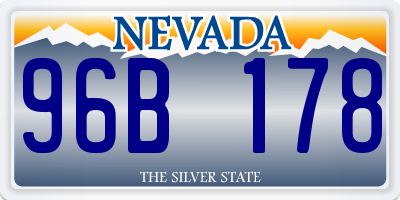 NV license plate 96B178