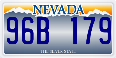 NV license plate 96B179