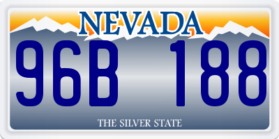NV license plate 96B188