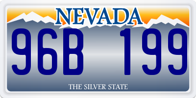 NV license plate 96B199