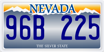 NV license plate 96B225