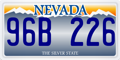 NV license plate 96B226