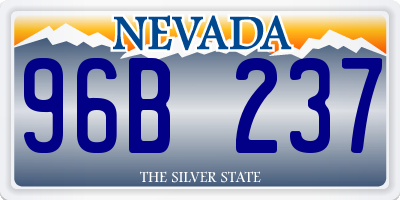 NV license plate 96B237