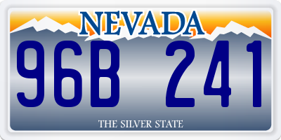 NV license plate 96B241