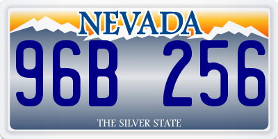 NV license plate 96B256