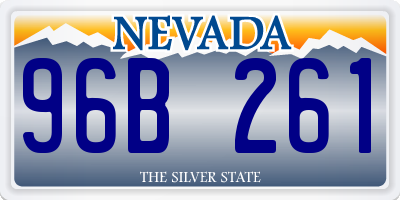 NV license plate 96B261