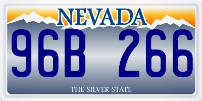 NV license plate 96B266