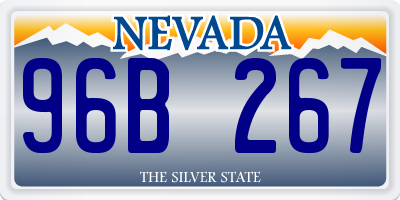 NV license plate 96B267