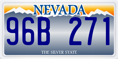 NV license plate 96B271