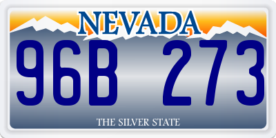 NV license plate 96B273