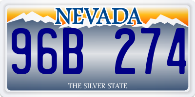 NV license plate 96B274