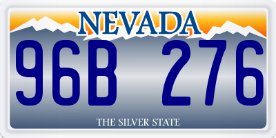 NV license plate 96B276