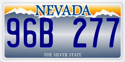 NV license plate 96B277