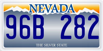 NV license plate 96B282