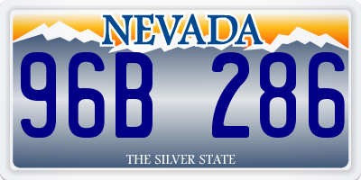 NV license plate 96B286