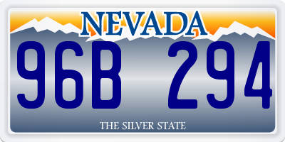 NV license plate 96B294