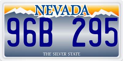 NV license plate 96B295