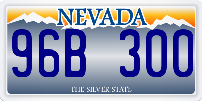 NV license plate 96B300