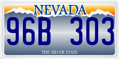 NV license plate 96B303