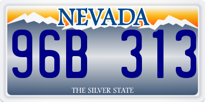 NV license plate 96B313