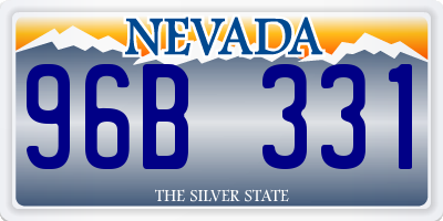 NV license plate 96B331