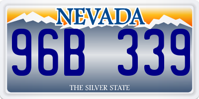 NV license plate 96B339