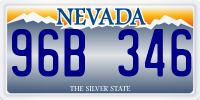NV license plate 96B346