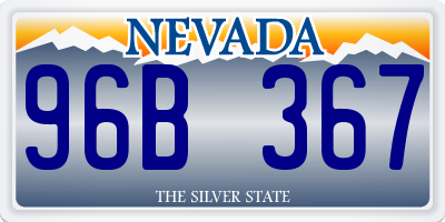 NV license plate 96B367